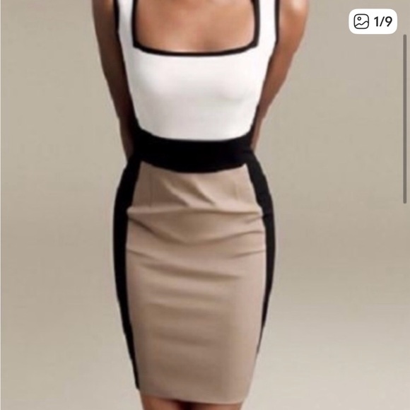 Banana Republic Dresses & Skirts - NWOT Banana Republic Sloan black/tan color block dress